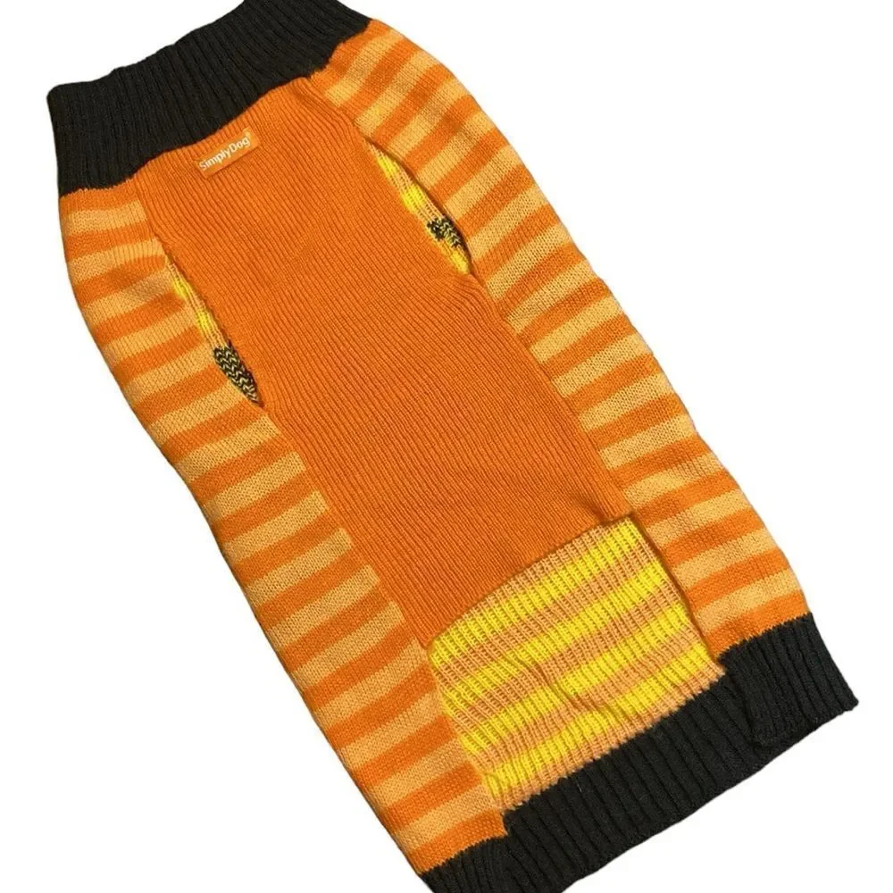 Jack-o-Lantern Dog Halloween Sweater - Picture 6 of 8
